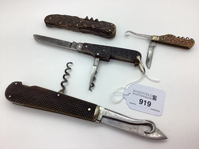 Lot 919 - A Single Blade Folding Knife, blade stamped...