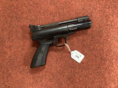 Lot 419 - Webley Tempest Over Lever-22 Air Pistol.