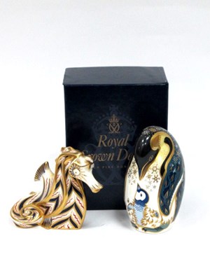 Lot 1089 - Two Royal Crown Derby Porcelain Paperweights, '...