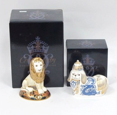 Lot 1084 - Two Royal Crown Derby Porcelain Paperweights, '...