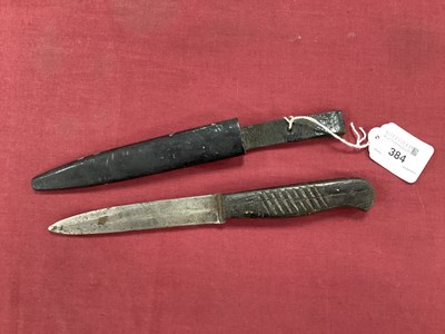 Lot 384 - WWI German Trench Knife and Scabbard, with...