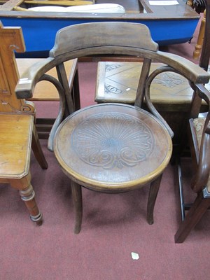 Lot 1596 - An Early XX Century Bentwood Armchair, with...