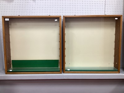 Lot 342 - Two Wooden Glazed Display Cabinets suitable...