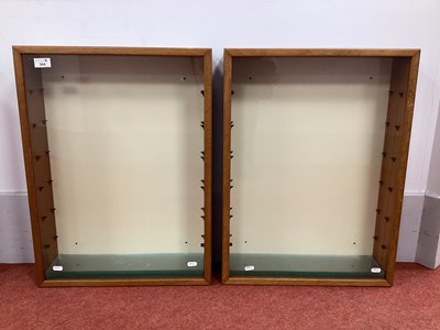 Lot 344 - Two Wooden Glazed Display Cabinets suitable...