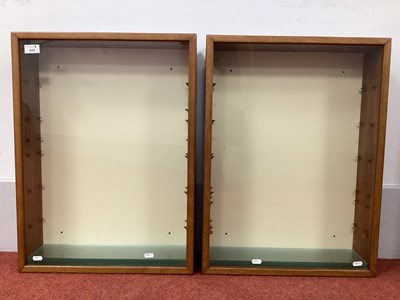 Lot 343 - Two Wooden Glazed Display Cabinets suitable...