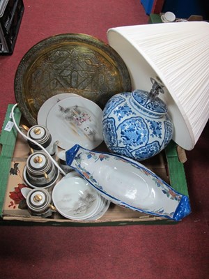 Lot 1101 - Chinese Style Blue and White Table Lamp,...