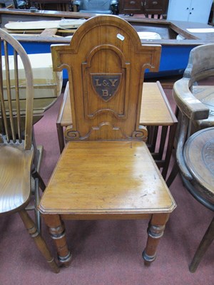 Lot 1595 - A Late XIX Century Walnut Hall Chair, with...