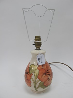 Lot 1230 - A Moorcroft Bulbous Shaped Table Lamp,...