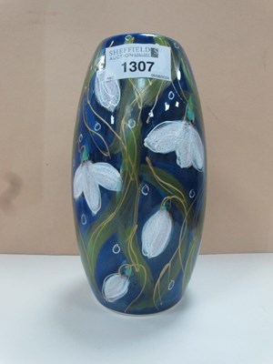 Lot 1307 - Anita Harris 'Snowdrop' Skittle Vase, gold...