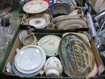 Lot 1113 - Ceramics to include three raised cake plates,...