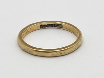 Lot 16 - A 9ct Gold Band, (finger size O1/2) (2.1grams).