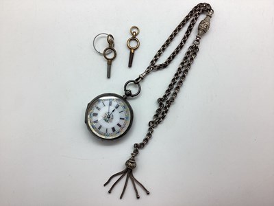 Lot 122 - A Decorative Hallmarked Silver Cased Fob Watch,...