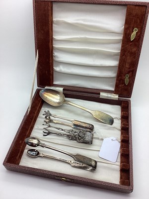 Lot 12 - A Hallmarked Silver Fiddle Pattern Spoon, a...