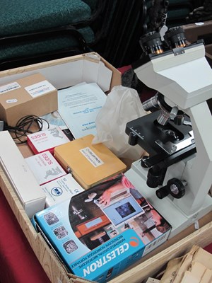 Lot 1453 - Apex Microscope (rechargeable), slides,...