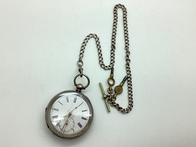 Lot 217 - An Openface Pocket Watch, the white enamel...