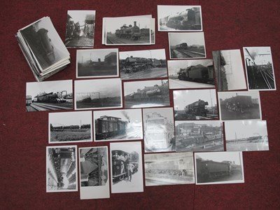 Lot 1379 - Train Photographs in Black & White, steam and...