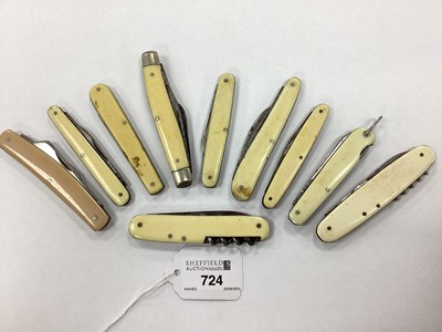 Lot 724 - A Collection of Assorted Penknives. (10)