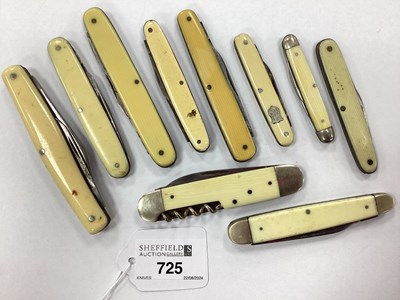 Lot 725 - A Collection of Assorted Penknives. (10)