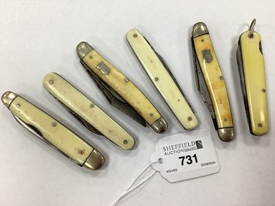 Lot 731 - A Collection of Assorted Penknives. (6)