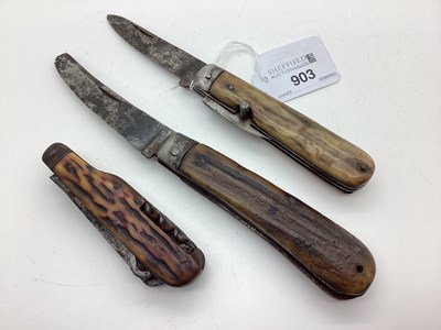 Lot 903 - Single Blade Folding Knife, (indistinctly...