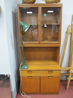 Lot 1600 - Teak Lounge Display Unit, with upper glazed...