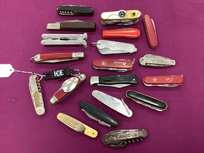 Lot 708 - A Collection of Assorted Multi Tool, Camping...