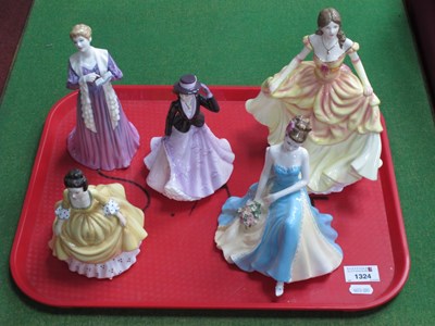 Lot 1324 - Royal Doulton Figurines, The Recital, Coalport...