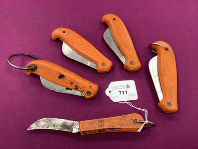 Lot 711 - Ibberson and Other Folding Pruning Knives.