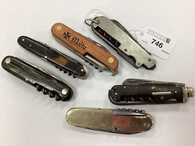 Lot 746 - Multi Tool Folding Pocket Knives, including...