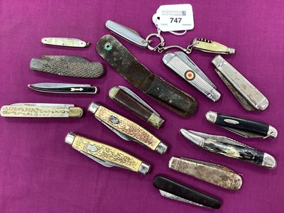 Lot 747 - A Collection of Assorted Pocket Knives, (rust)....