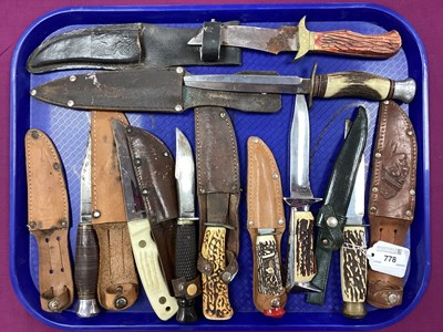 Lot 778 - A Collection of Assorted Hunting Knives, (rust).