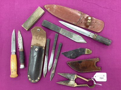 Lot 764 - Throwing Knives, further knives including...