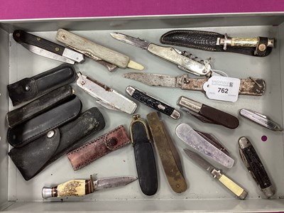 Lot 762 - Assorted Pocket and Other Knives, including...