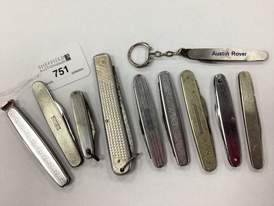 Lot 751 - Assorted Folding Pocket Knives. (10)