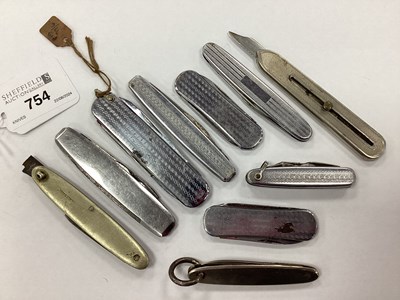 Lot 754 - Assorted Folding Pocket Knives, a Colas...