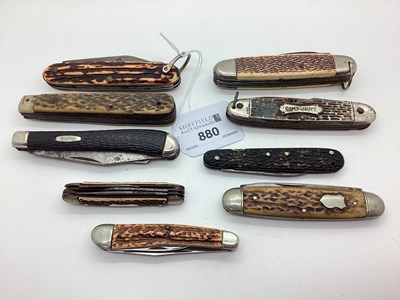 Lot 880 - Multi Tool Folding Pocket Knives, including...