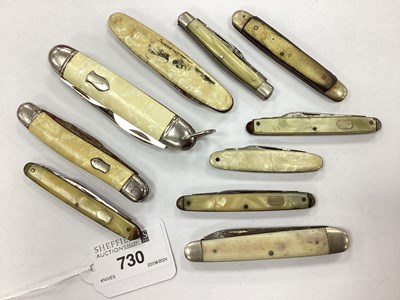 Lot 730 - A Collection of Assorted Penknives. (10)