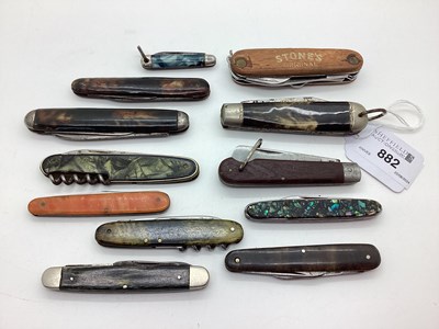 Lot 882 - A Collection of Assorted Pocket Knives. (12)