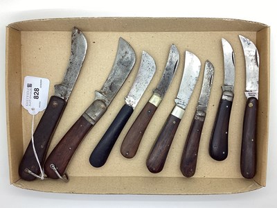 Lot 828 - Pruning Knives, including Champion Foreign,...