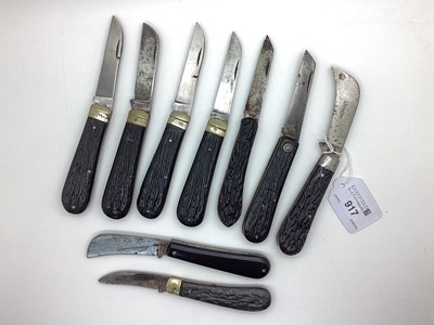 Lot 917 - Single Blade Folding Pocket Knives, including...