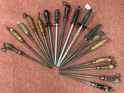 Lot 810 - A Collection of Knife Steel Sharpeners, 43.5cm-...