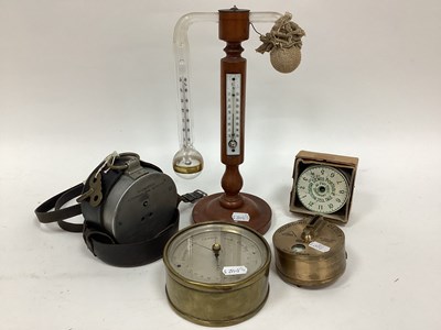 Lot 1442 - A Dew-Point Meter, on a turned wooden base,...