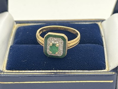 Lot 65 - A 14ct Gold Art Deco Style Ring, the oval cut...