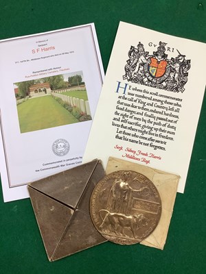 Lot 547 - WWI Middlesex Regiment Memorial Plaque Death...