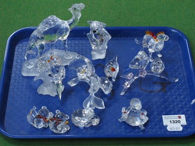 Lot 1320 - Swarovski Glass Figures of Animals, camel,...