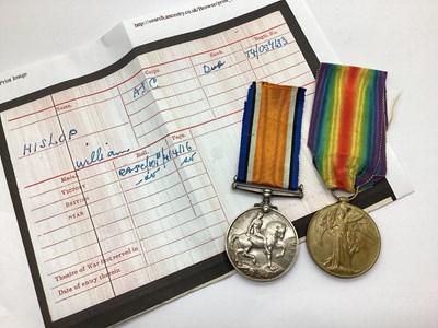 Lot 598 - WWI British Medal Duo Army Service Corps,...