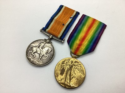 Lot 602 - WWI British Medal Duo Machine Gun Corps,...