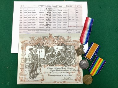 Lot 568 - WWI British Medal Trio Royal Field Artillery,...