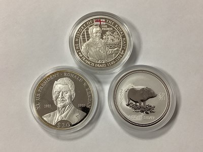 Lot 469 - Three Silver Coins, including a 2003 Jersey...