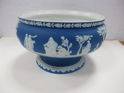 Lot 1248 - Wedgwood Jasper Ware Pedestal Bowl, 21.5cm wide.